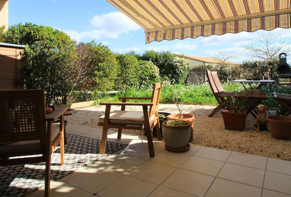 Cosy Appartement Entre Vignes Et Garrigue Avec Piscine Peret ภายนอก รูปภาพ